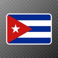 bandera de cuba, colores oficiales y proporción. ilustración vectorial vector