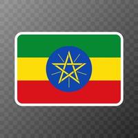 Ethiopia flag, official colors and proportion. Vector illustration.