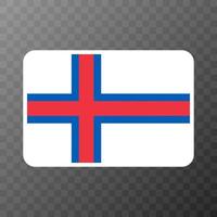 Faroe Islands flag, official colors and proportion. Vector illustration.