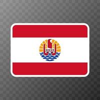 French Polynesia flag, official colors and proportion. Vector illustration.