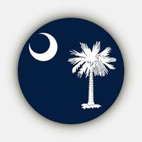 South Carolina state flag. Vector illustration.