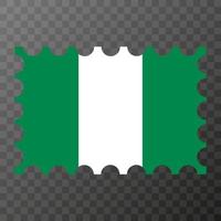 gastos de envío sello con Nigeria bandera. vector ilustración.