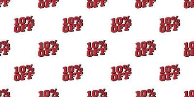 Sale 10 percent off banner pattern. Vector illustration.