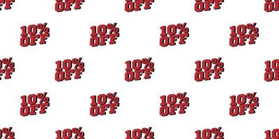 Sale 10 percent off banner pattern. Vector illustration.