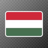 Hungary flag, official colors and proportion. Vector illustration.