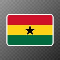 bandera de ghana, colores oficiales y proporción. ilustración vectorial vector