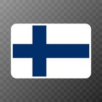 Finland flag, official colors and proportion. Vector illustration.