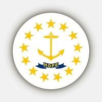 Rhode Island state flag. Vector illustration.