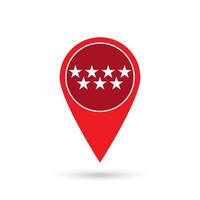 Map pointer with Madrid flag, provinces of Spain. Vector illustration.