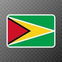 Guyana flag, official colors and proportion. Vector illustration.