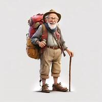 old man character full body pose photo