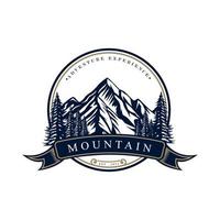 Mountain Logo, Vector Mountain Climbing, Adventure, Design For Climbing, Climbing Equipment, And Brand With Mountain Logo vector illustration