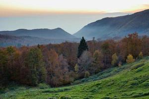 Scenic mountain landscape photo