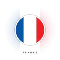 Francia redondo bandera diseño vector