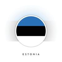 Estonia flag round design vector