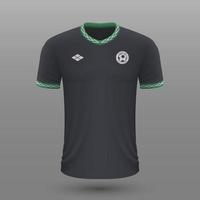 realista fútbol camisa , Nigeria lejos jersey modelo para fútbol americano equipo. vector