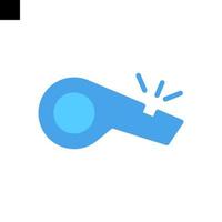 Referee whistle icon vector