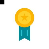 medal icon flat style vector