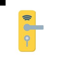 smart lock icon flat style vector