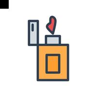 lighter icon flat style vector