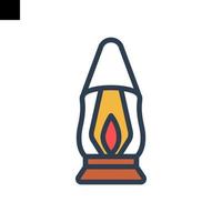 lantern icon flat style vector