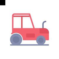 tractor icon logo flat style vector