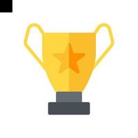 trophy cup icon flat style vector