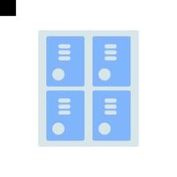 Locker icon vector flat style