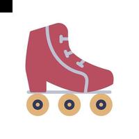 rodillo patinar icono logo plano estilo vector