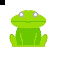 frog cartoon character icon flat style vector
