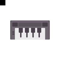 teclado música icono logo plano estilo vector