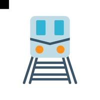 train icon flat style vector