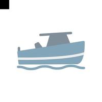 barco icono plano estilo vector