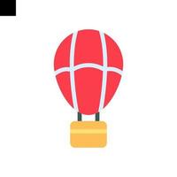 hot air balloon icon logo flat style vector