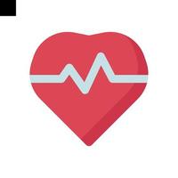 heart rate icon logo flat style vector