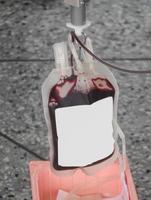 blood bag  and copy space add text photo