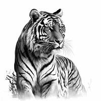 tiger illustration AI Generated photo