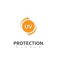 uv logo ultravioleta icono diseño vector