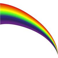 Realistic raibow on white background. Colorful bright design. Vector illustration