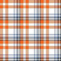 plaid pattern seamless texture is made with alternating bands of coloured  pre dyed  threads woven as both warp and weft at right angles to each other. vector