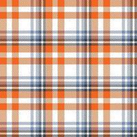 plaid pattern seamless texture is made with alternating bands of coloured  pre dyed  threads woven as both warp and weft at right angles to each other. vector