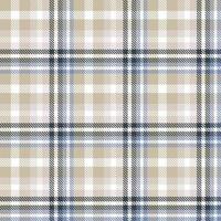 plaid pattern seamless textile is made with alternating bands of coloured  pre dyed  threads woven as both warp and weft at right angles to each other. vector