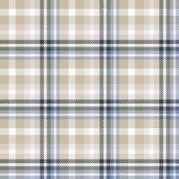 plaid pattern seamless textile is made with alternating bands of coloured  pre dyed  threads woven as both warp and weft at right angles to each other. vector