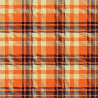 abstract tartan pattern design textile is made with alternating bands of coloured  pre dyed  threads woven as both warp and weft at right angles to each other. vector