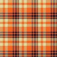 abstract tartan pattern design textile is made with alternating bands of coloured  pre dyed  threads woven as both warp and weft at right angles to each other. vector