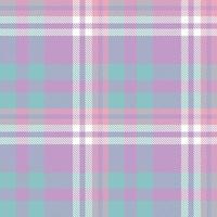 Pastel Tartan Pattern Fabric Design Background the Resulting Blocks of Colour Repeat Vertically and Horizontally in a Distinctive Pattern of Squares and Lines Known as a Sett. Tartan Is Plaid vector