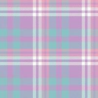 Pastel Tartan Pattern Fabric Design Background the Resulting Blocks of Colour Repeat Vertically and Horizontally in a Distinctive Pattern of Squares and Lines Known as a Sett. Tartan Is Plaid vector