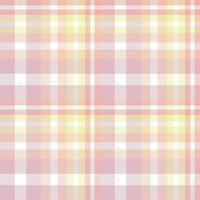 Pastel Tartan Pattern Fabric Vector Design Is Woven in a Simple Twill, Two Over Two Under the Warp, Advancing One Thread at Each Pass.