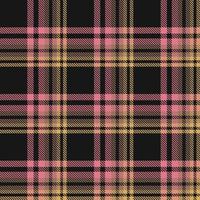 Tartan Plaid Pattern Fashion Design Texture Is Woven in a Simple Twill, Two Over Two Under the Warp, Advancing One Thread at Each Pass. vector