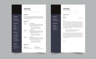 Beautiful Resume template, Creative cv template vector minimalist